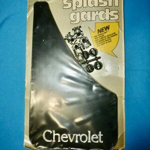 Set of Vintage CHEVROLET Clamp-On Splash Gards Guards Black - NOS.